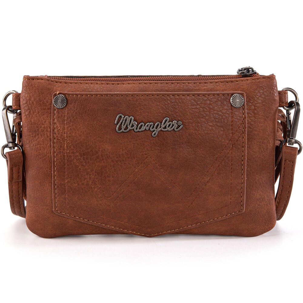 2514 Wrangler Clutch Wristlet Fringe Purse Western Crossbody Bags - Picture 5 of 7